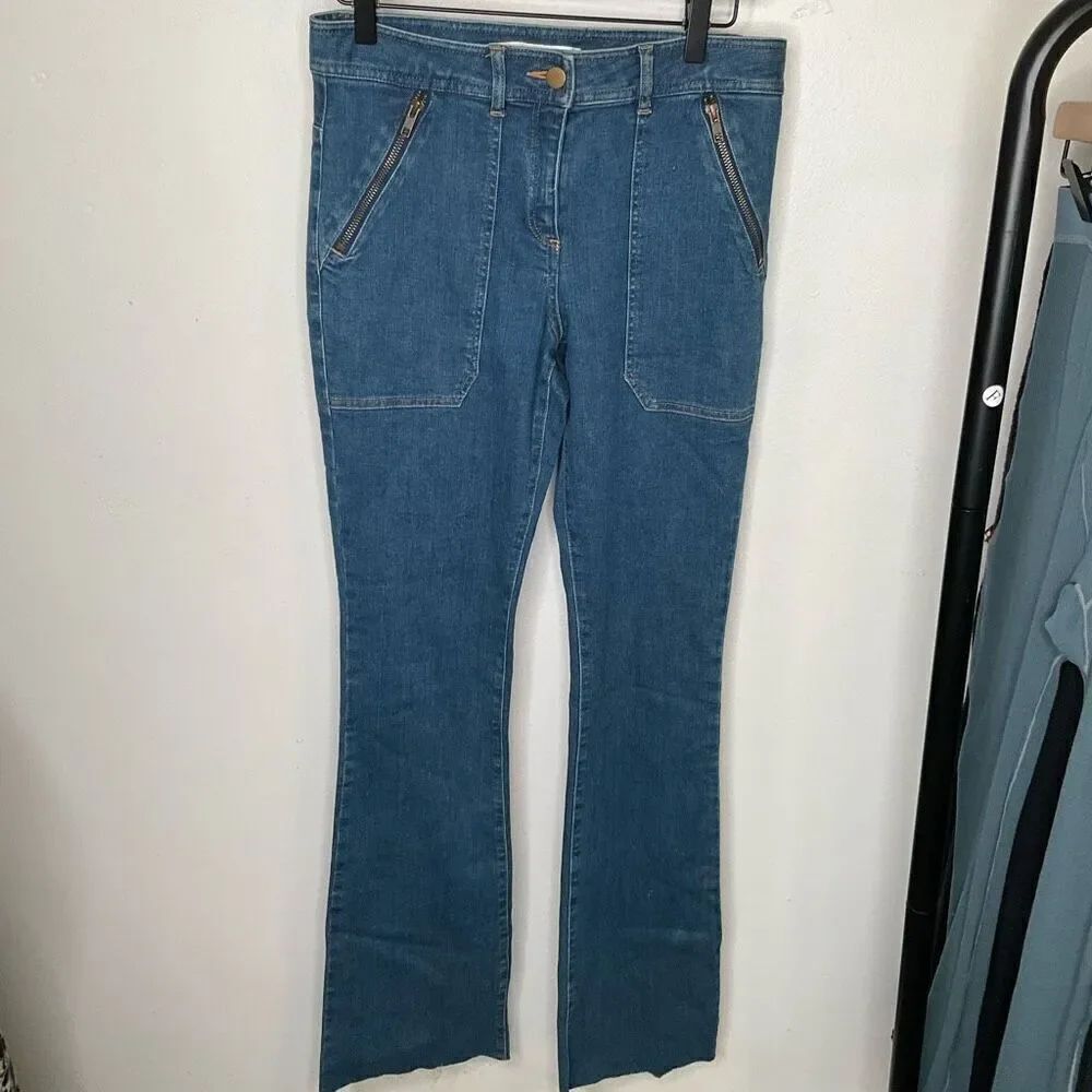 Veronica Beard Zippered Pocket Denim